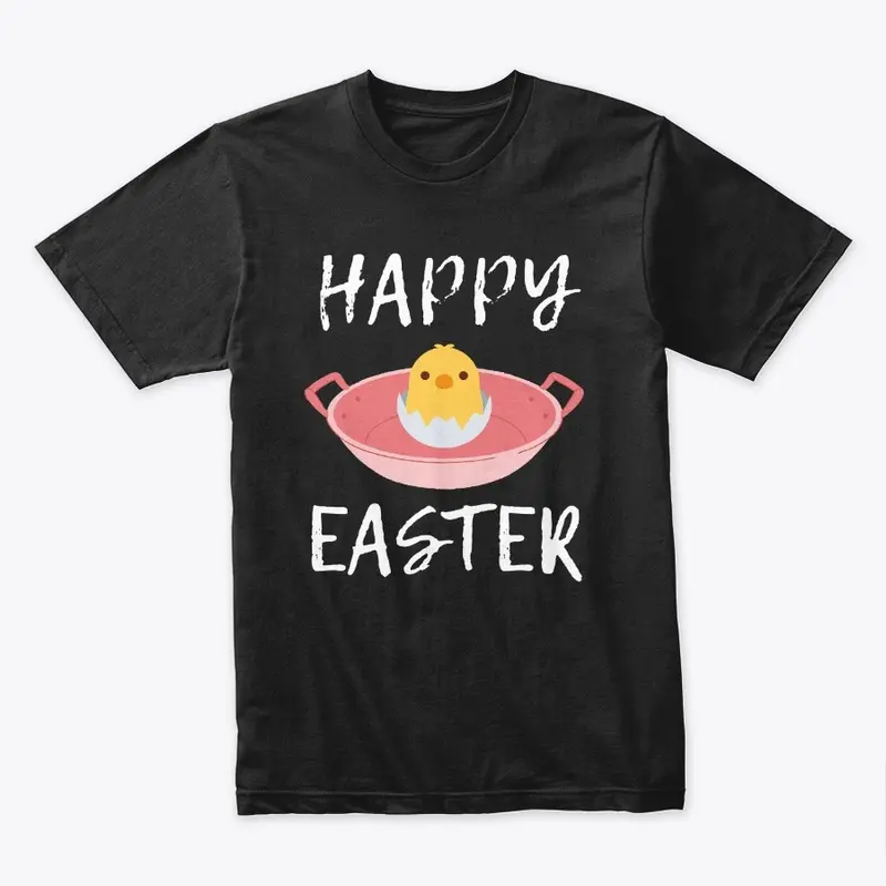 HAPPY EASTER - chick in a pan