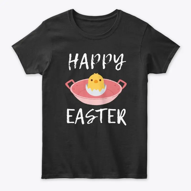 HAPPY EASTER - chick in a pan