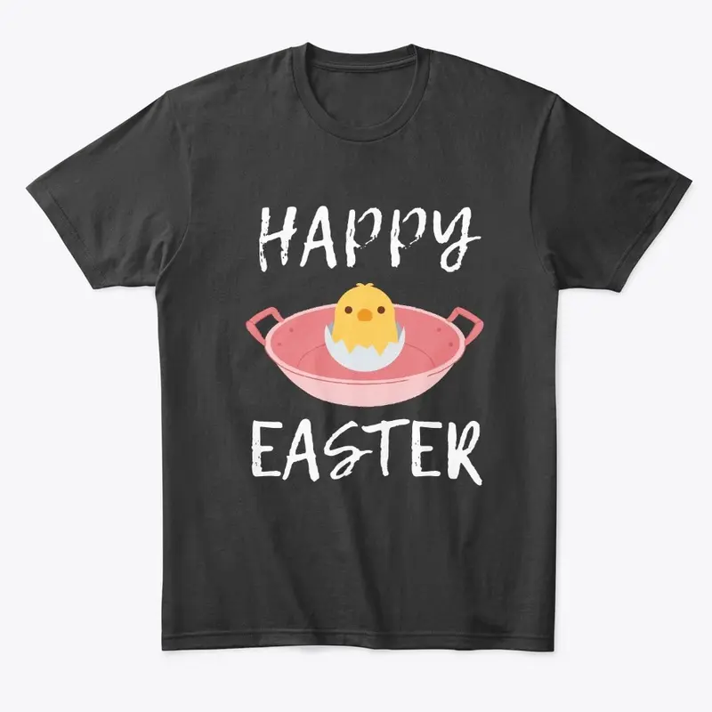 HAPPY EASTER - chick in a pan