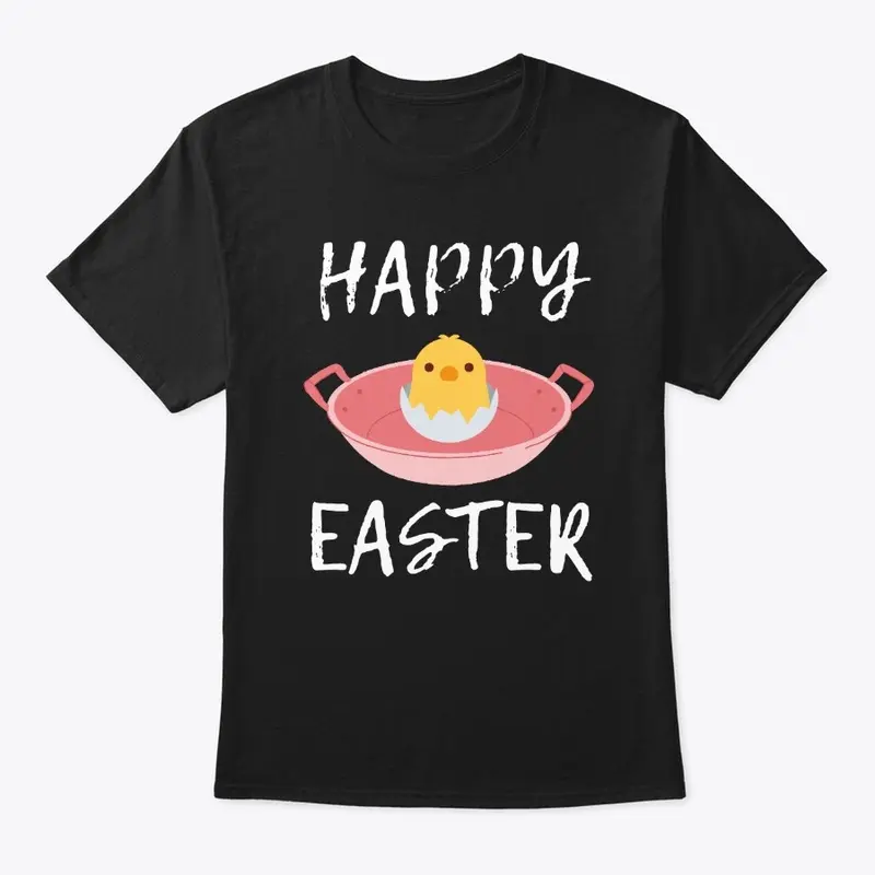 HAPPY EASTER - chick in a pan